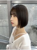 ◎切りっぱなしボブ縮毛矯正ミニボブストレートパーマ