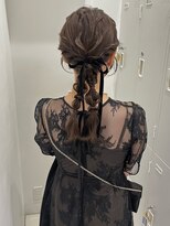 スウィープ(sweep)&nbsp;ヘアアレンジ/ローポニー/リボンアレンジ/お呼ばれヘア/天神