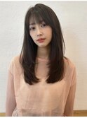韓国ヘア似合わせレイヤーカット前髪顔周りカット大人美人