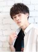 柔らかパーマのマッシュショート