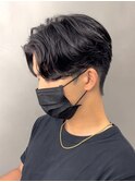 センターパートニュアンスパーマ韓国カルマパーマコンマヘア