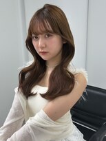 ランテルディ 渋谷(LANTERDIT)&nbsp;顔周りカット 韓国くびれヘア ブラウンベージュカラー 艶髪 20代