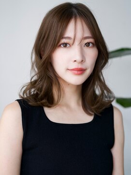 レノラ 本町(LENORA) ☆くびれヘアプリコットオレンジハイライトカラーボブパーマ小顔