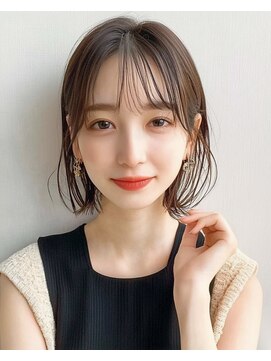 オンク 新宿(onk) 黒髪/グレーベージュ/レイヤーロング/前髪パーマ[新宿駅]