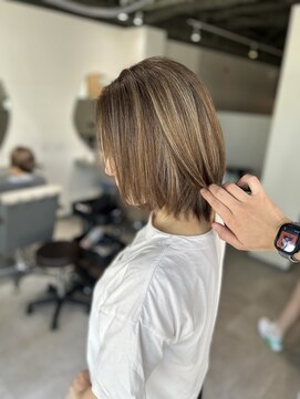 エルピス 大和店(elpis) くせ毛とチラホラ白髪を解決する縮毛矯正×ハイライト