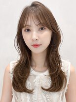 アグノス 青山(Agnos)&nbsp;ダークアッシュセミディ愛されナチュラルカール斜めバング