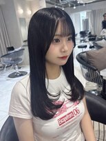 ジーナ 新宿(Zina)&nbsp;【あ か ね】新宿 韓国ヘア レイヤーカット 顔まわりカット