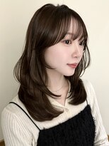 ジルブラン(JIL BLAN) 小顔似合わせ顔まわりカットレイヤーグレージュ20代30代40代