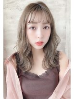 シャンドゥール 栄店(CHANDEUR)&nbsp;ハイトーングレージュ大人可愛い透け感前髪透明感カラー