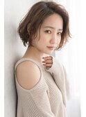 ふんわりかきあげボブ