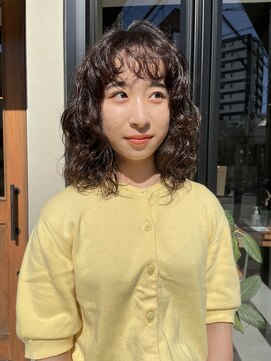 ヘアー アイス ルーチェ(HAIR ICI LUCE) プードルパーマ ウルフパーマ ミディアムパーマ /山中