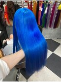 【派手髪】【心斎橋】原色ブルー！