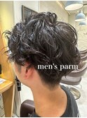 メンズカットニュアンスパーマ刈り上げツーブロック渡辺りん