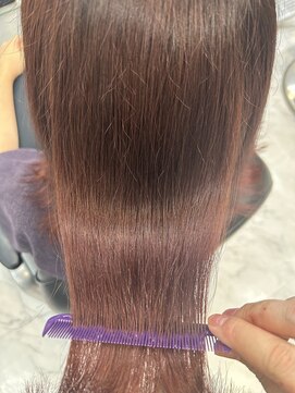 エスカーラ 表参道(THE ESCALA) ＠shino_ne197/デザインカラー/ワインレッド/ミディアムヘア