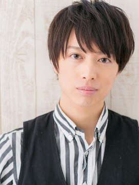 モッズヘアー メン 戸田公園店(mod's hair men) マットブラウンが優等生風な知的くせ毛メンズショートc戸田公園