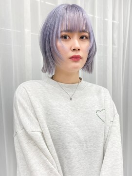 オーセン(Authen.) ホワイトパープル　レイヤーボブ