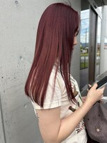 アチーブ ヘア デザイン(achieve hair design)&nbsp;ハイトーンワインレッドニュアンスカラーロング艶感大人可愛い