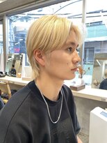 サンクプロジェクト(cinq PROJECT) 韓国風メンズメルクティーベージュダブルカラーハイトーンカラー