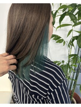 アルファタッチ 静岡店(alpha touch) インナーカラー×ターコイズブルー