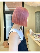 スニュウ(snuw)&nbsp;【snuw mina】ピンクボブ/ブリーチカラー/伏見/ピンク