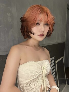 キャロルガーデンズ ボコカ 表参道(Carroll Gardens bococa) 【riNa】ルーツカラー、オレンジ、ボブ