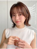 前髪 外ハネボブ ワイドバング イメチェン 美髪"
