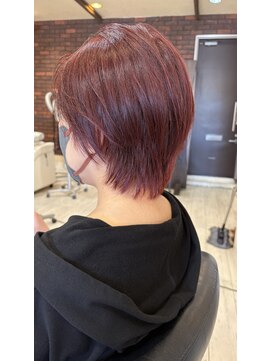 ソルグランデ 橋本店(SOL GRANDE) イケメンショート.ワインレッドcolor