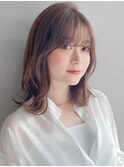 こなれヘアナチュラルカールイメチェン艶感ハイライトカラー