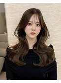 レイヤーカット/前髪/韓国ヘア/くびれヘア/艶カラー