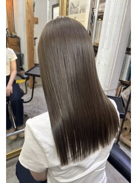 ノマニカ バイ ルレーヴ 池田店(noma-nika by Le reve) 透明感グレージュ×ツヤ髪ストレート