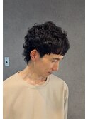 ツーブロックマッシュフェードカットニュアンスパーマ