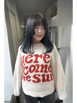 ワビ(wabi) brown × blue rootscolor