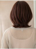 イヤリングカラー外ハネウルフボブクラゲヘアーY川口30代40代