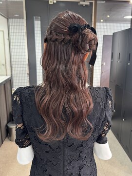 【新潟/万代】くるみちゃんヘア　ハーフアップ　お呼ばれヘア