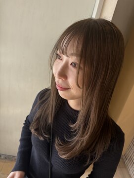 ダメージレスなダブルカラーでシナモンベージュ