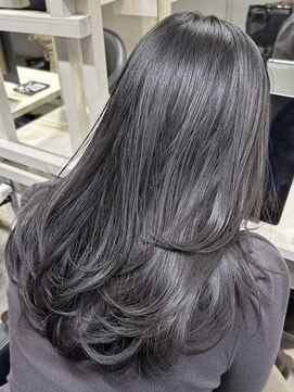 ディーエックス スリー(Dxxxx III) ダークグレージュ ラベンダー 透明感カラー 韓国 顔周りカット