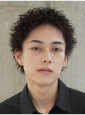 アクティブショートフェザーパーマルーズショートセンターパート