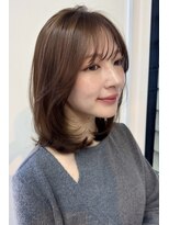ガーデン 銀座(GARDEN)&nbsp;ミディアムレイヤーカット/前髪顔周りカットイメチェン/ベージュ