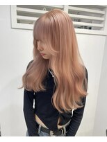 ヴィア 京都烏丸(Via)&nbsp;10代20代/コーラルピンクベージュ/ブリーチ/ハイトーン/髪質改善