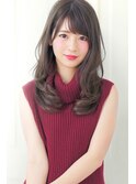 『rue京都』ひし形フェザーロングゆるふわ小顔アッシュベージュ