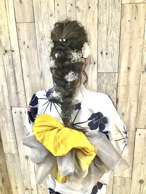 ゆかたの着付けとヘアセットは岡山表町のヘアースペースムーンへ