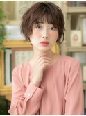 くすみカラー抜け感くせ毛風前下がりボブa戸田公園20代30代40代