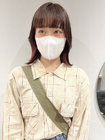 ラミエバイメルト 下北沢(lamie by melt)&nbsp;【村上慶登】顔周りカット ワイドバング インナーカラー ピンク