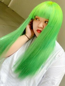 ララ モアナ(LaLa Moana) 人気インフルエンサー様ご来店☆ダブルカラーでライムグリーン♪