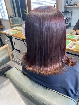 ビス フルール 日暮里店(Vis fleur) ミディアムヘアとピンクカラー◎小國綾か