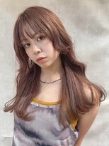 レクタ(recta)&nbsp;ピンクベージュ ロングヘア 顔周りカット