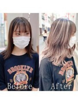 エクステ専門店あるじゃんすー 宇都宮店 ホワイトベージュ#エクステ#バレイヤージュ#こなれミディ#宇都宮