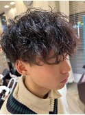 スパイラルパーマ メンズマッシュメンズ 刈り上げマッシュ