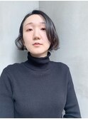 ショートボブ ショートパーマ バングなし
