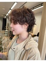 サンド 表参道(sand)&nbsp;ショートボブパーマ20代30代40代イヤリングカラー大人